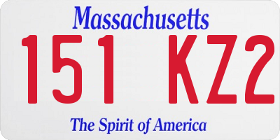 MA license plate 151KZ2