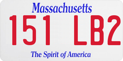MA license plate 151LB2