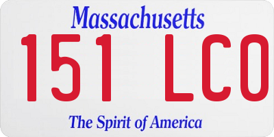 MA license plate 151LC0