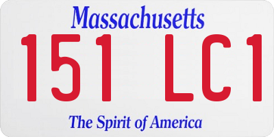 MA license plate 151LC1