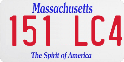 MA license plate 151LC4