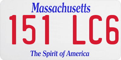 MA license plate 151LC6