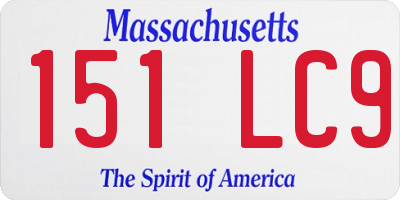 MA license plate 151LC9