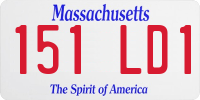 MA license plate 151LD1