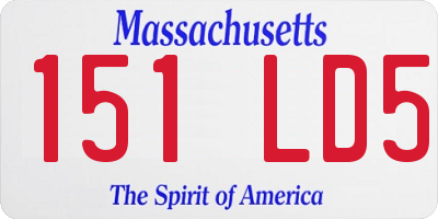 MA license plate 151LD5