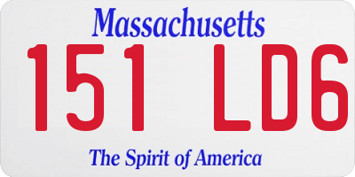 MA license plate 151LD6