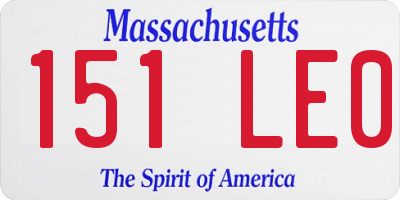 MA license plate 151LE0