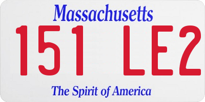 MA license plate 151LE2