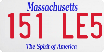 MA license plate 151LE5