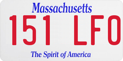MA license plate 151LF0
