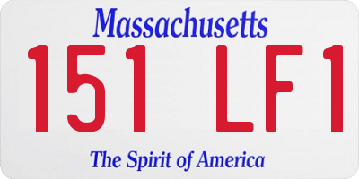 MA license plate 151LF1
