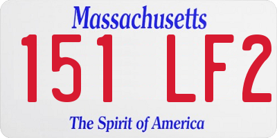 MA license plate 151LF2