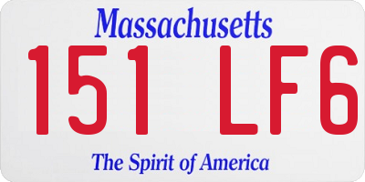 MA license plate 151LF6