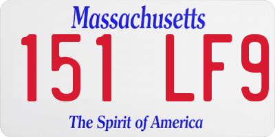 MA license plate 151LF9
