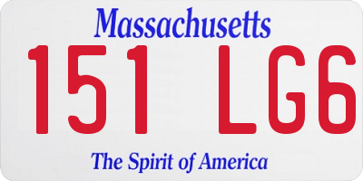 MA license plate 151LG6