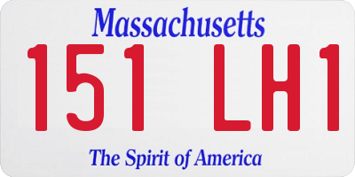 MA license plate 151LH1