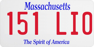 MA license plate 151LI0