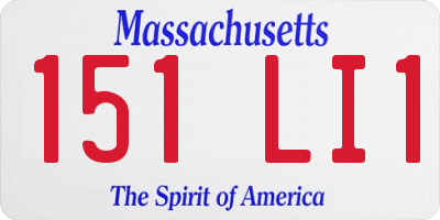 MA license plate 151LI1