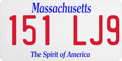 MA license plate 151LJ9