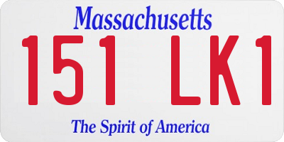 MA license plate 151LK1