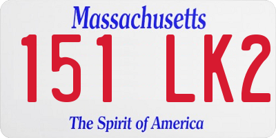 MA license plate 151LK2