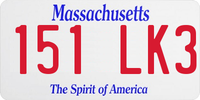 MA license plate 151LK3