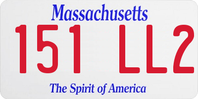 MA license plate 151LL2