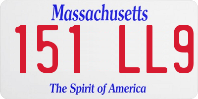 MA license plate 151LL9