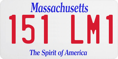 MA license plate 151LM1