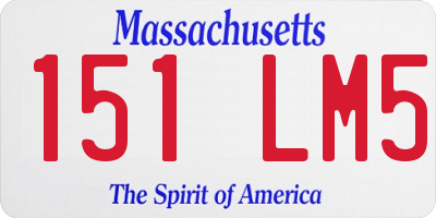 MA license plate 151LM5