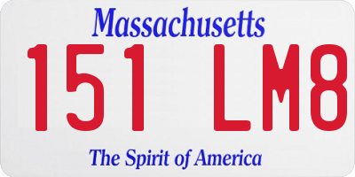 MA license plate 151LM8