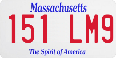 MA license plate 151LM9