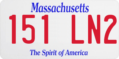 MA license plate 151LN2