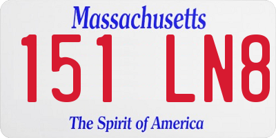 MA license plate 151LN8