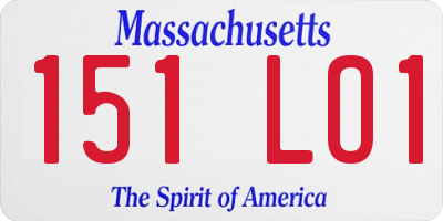 MA license plate 151LO1