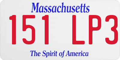 MA license plate 151LP3