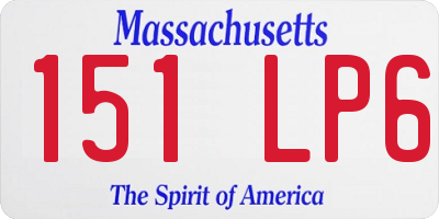 MA license plate 151LP6