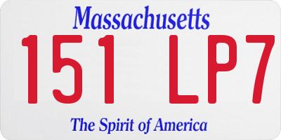 MA license plate 151LP7