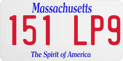 MA license plate 151LP9