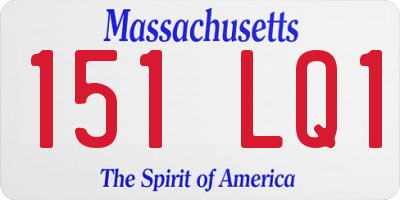 MA license plate 151LQ1