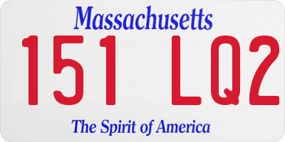MA license plate 151LQ2