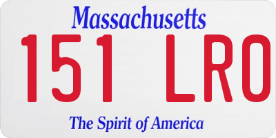 MA license plate 151LR0