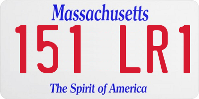 MA license plate 151LR1