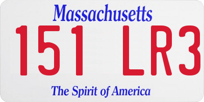 MA license plate 151LR3