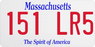MA license plate 151LR5