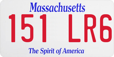 MA license plate 151LR6