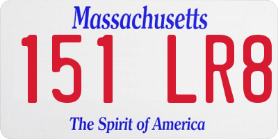 MA license plate 151LR8
