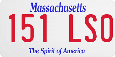 MA license plate 151LS0