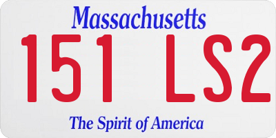 MA license plate 151LS2