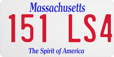 MA license plate 151LS4